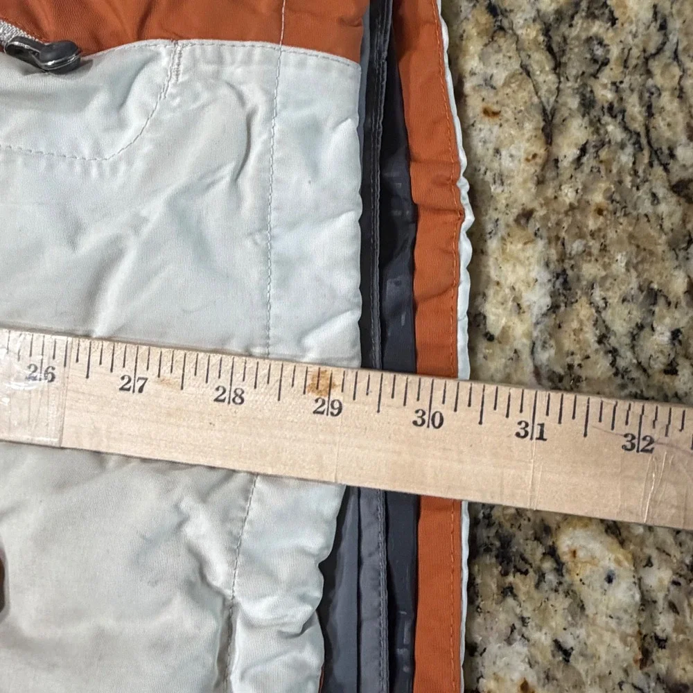 The North Face HyVent Ski Jacket Mens XL White Grey Orange Colorblock Waterproof